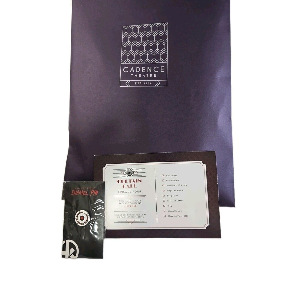 Hunt A Killer  Curtain Call Cadence Theatre Episode 4 Mystery Game NEW Sealed